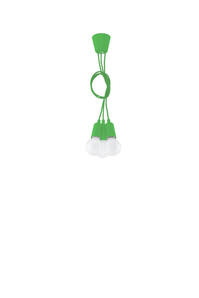 LAMPA wisząca SL.0582 pająk OPRAWKA zwis industrialny przewody kable zielony