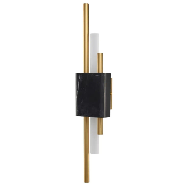 Modernistyczny kinkiet ELLIE ST-7007W-BLACK Step LED 5W 3000K marmur złoty czarny