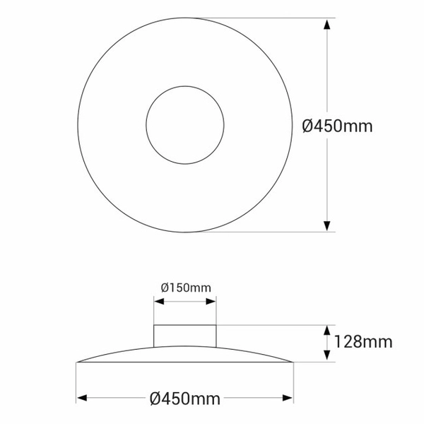Okrągły kinkiet ścienny Retro ABR-KO12W-B LED 12W 2700K do salonu czarny