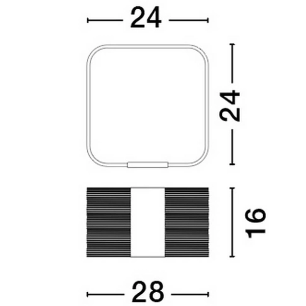 Kwadratowa lampa stołowa HUARAL LE44437 LED 14W 3000K biała złota