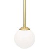 Kinkiet LAMPA ścienna PARMA MLP4819 Milagro modernistyczna OPRAWA szklana kula ball loftowa czarna biała mosiądz