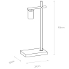 Lampka nocna loftowa Leanne 21521/01/30 Lucide metalowa czarna