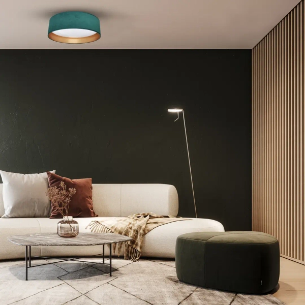 Lampa sufitowa RONDO GREEN ML7071 LED 18W 4000K tuba zielona złota