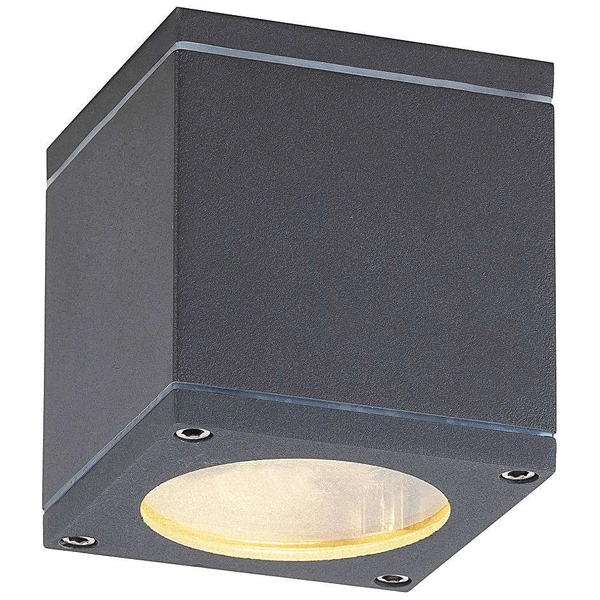 Zewnętrzna LAMPA sufitowa AKRON 8149 Rabalux kwadratowa OPRAWA elewacyjna downlight kostka IP54 grafitowa