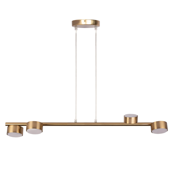 Zwisowa lampa metalowa Punto 40828 Sigma belka krążki złote