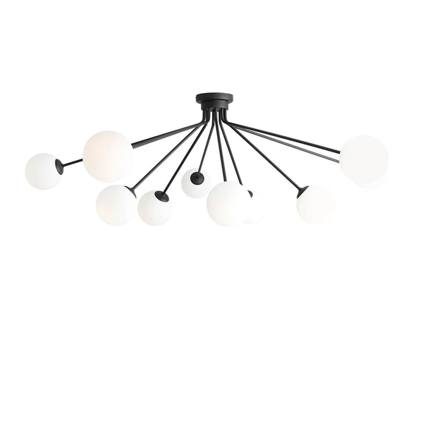 Modernistyczna lampa sufitowa Holm 1082PL_M1 Aldex do jadalni czarna biała
