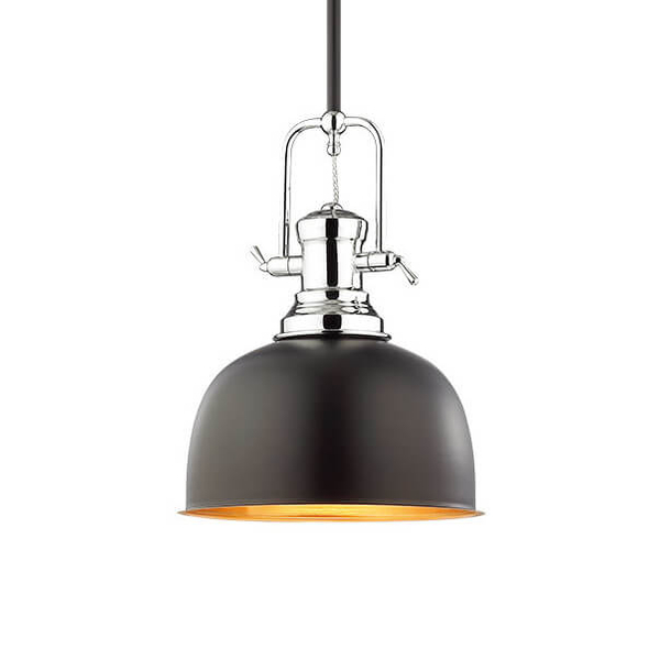 Zwieszana lampa kopuła Laredo MA04431CB-001 Italux nad stół czarny