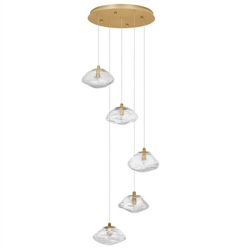 Sypialniana lampa wisząca NAYARIT LE42901 przezroczysta złota