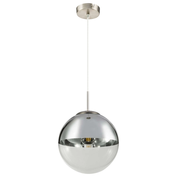 LAMPA wisząca VARUS 15852 Globo szklana OPRAWA zwis kula ball chrom przezroczysta