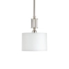 Wisząca lampa abażurowa Artu ART-ZW-1 (N) nad stół biała nikiel