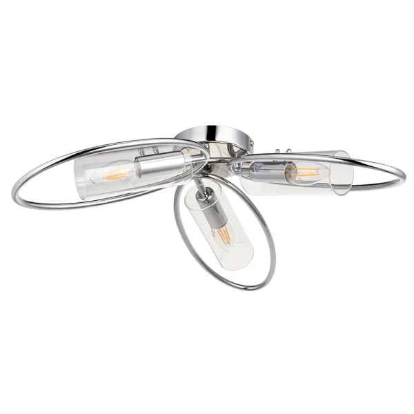 Potrójna lampa sufitowa Amari 96833 szklana chrom przezroczysty