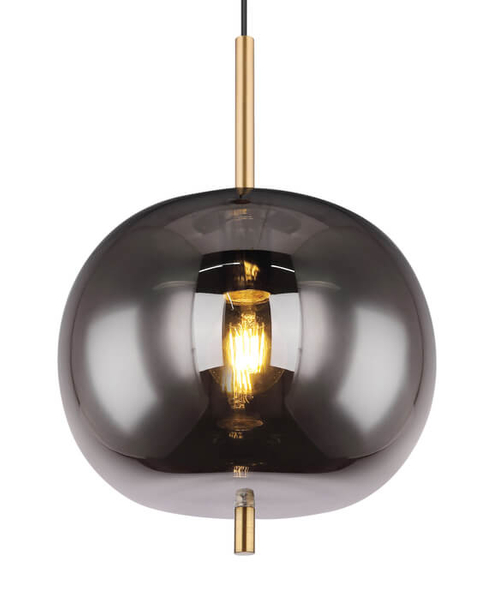 Wisząca lampa kulista Blacky 15345H 1MM mosiądz przydymiona