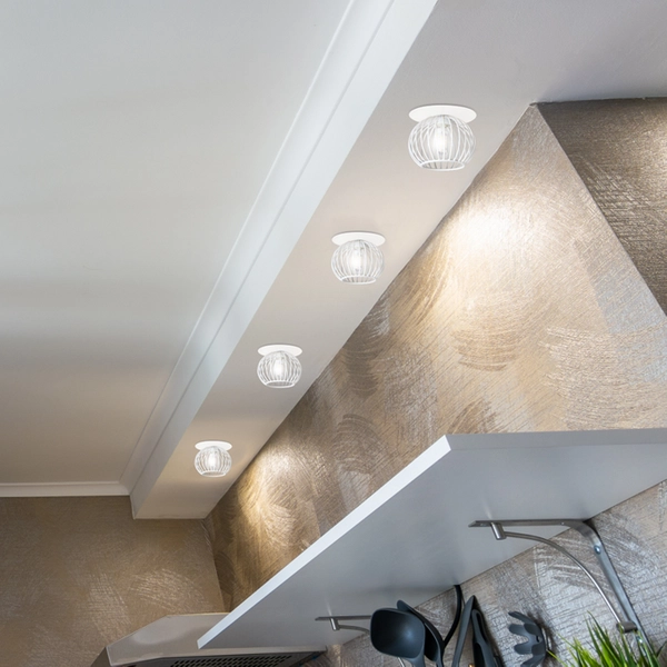 Biała lampa sufitowa 2268743 industrialna do przedpokoju druciak