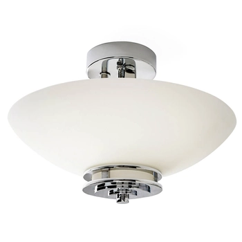 Półplafon szklany Hendrik KL-HENDRIK-SF okrągły biały chrom