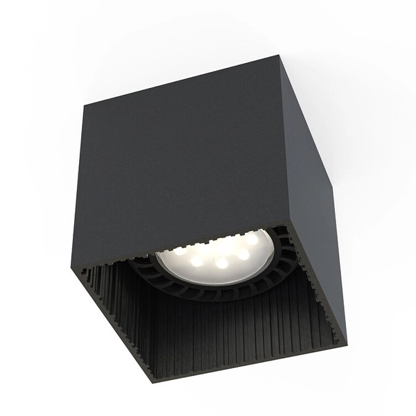 Nowoczesny downlight do garderoby Groove 7792 kostka czarna metal