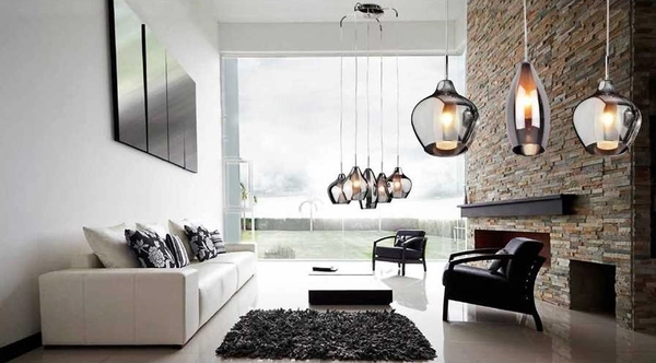 Wisząca lampa Amber Milano AZ2148 Azzardo szklany zwis chrom