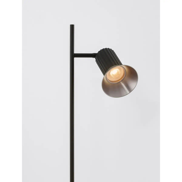 Lampka stołowa z wtyczką MARENZO LE45611 metalowa czarna brązowa