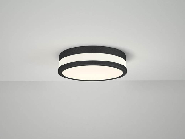 Czarna lampa przysufitowa Kari LED 18W 3000k do przedpokoju