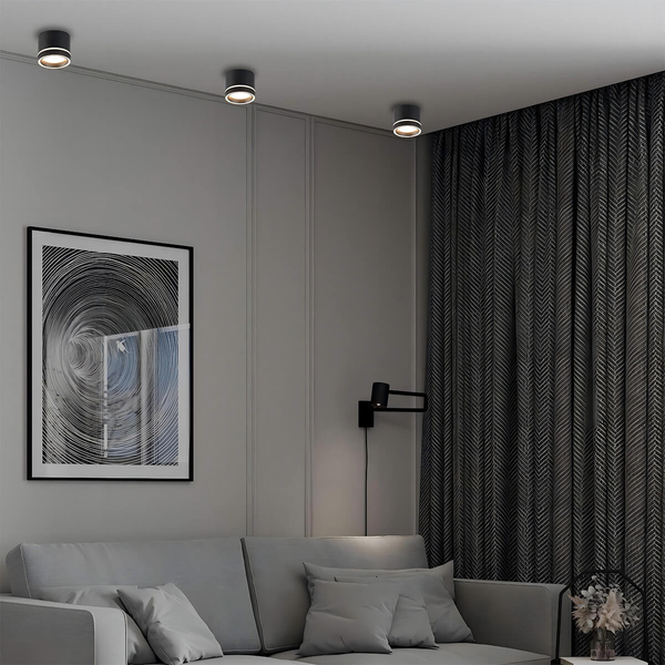 Natynkowa oprawa sufitowa Kendal LP-6331/1SM R2 BK Light Prestige spot czarny