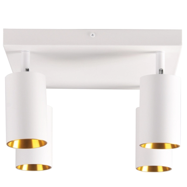 Sufitowa lampa Maribel 321237 Polux reflektorowa tuby białe złote