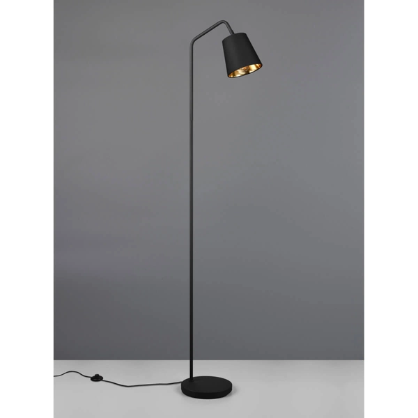 Podłogowa lampa Buddy R41721032 abażur tkanina czarna