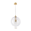 Wisząca lampa Bella 1240 Zuma kula tuba przezroczysty mosiądz