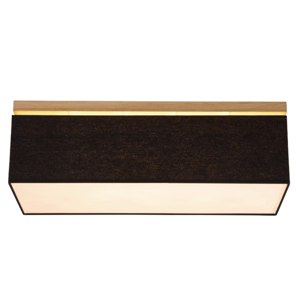 Sufitowa lampa VERTIGA 34513474 prostokątna loftowy abażurowy czarny