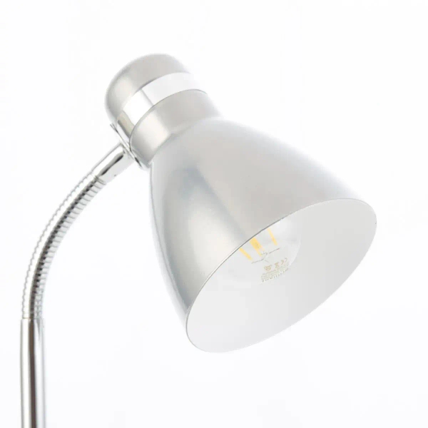 Biurkowa lampka z regulacją Allison 99063/58 na peszlu srebrny
