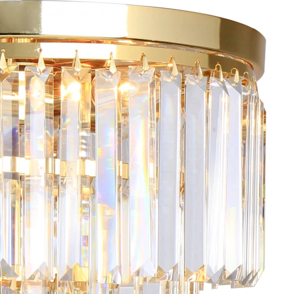 Sufitowa lampa glamour Amedeo C17106/1 Zumaline kryształowy do salonu złoty