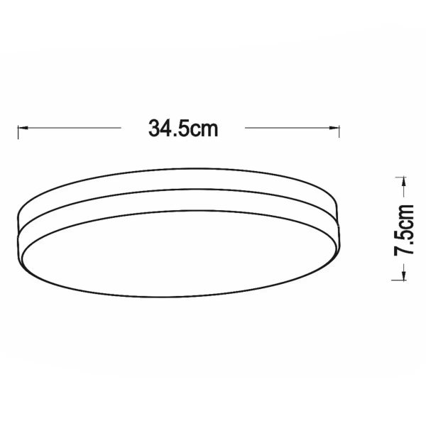 Lampa okrągła na sufit BISKIT 79111/36/31 Lucide LED 24W 2700K IP44 biały