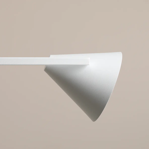 Wisząca lampa stożkowa FORM 1108L metalowa do salonu biała