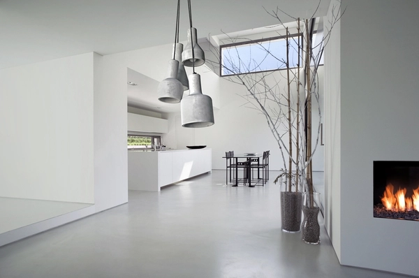 Betonowa lampa wisząca Karina AZ1030 4-punktowa loftowa do salonu