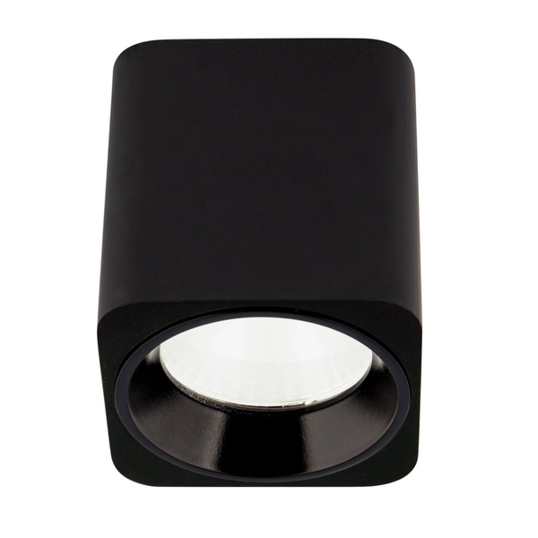 Natynkowy spot Tub C0212 + RC0155/C0156 BLACK Maxlight LED 7W 3000K cube z pierścieniem czarny