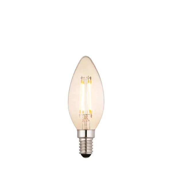 Świecznikowa żarówka E14 93027 LED 4W 2500K bursztynowa
