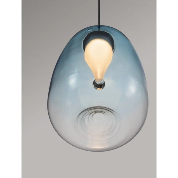 Lampa wisząca szklana JAREVIA LE45124 LED 3W 3000K nad wyspę niebieska