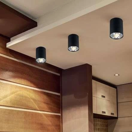 Metalowy downlight do salonu Rondoo 89201-N Zumaline okrągłe oczko czarne