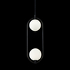 Modernistyczna LAMPA wisząca RING MOD013PL-02B Maytoni metalowa OPRAWA szklane kule balls zwis czarny