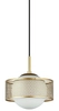 Lampa szklana wisząca Lomica PND-55456-1M-GD złota