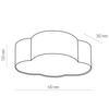 Lampa dziecięca sufitowa Cloud 1533 TK Lighting chmura z tkaniny biała