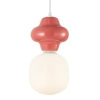 Salonowa lampa zwisająca Latera PND-94331-1L-RED ceramika czerwony