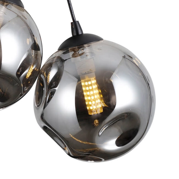 Podwójny kinkiet ścienny Perlos WL-54456-2A-BK-SMG Italux czarny szary