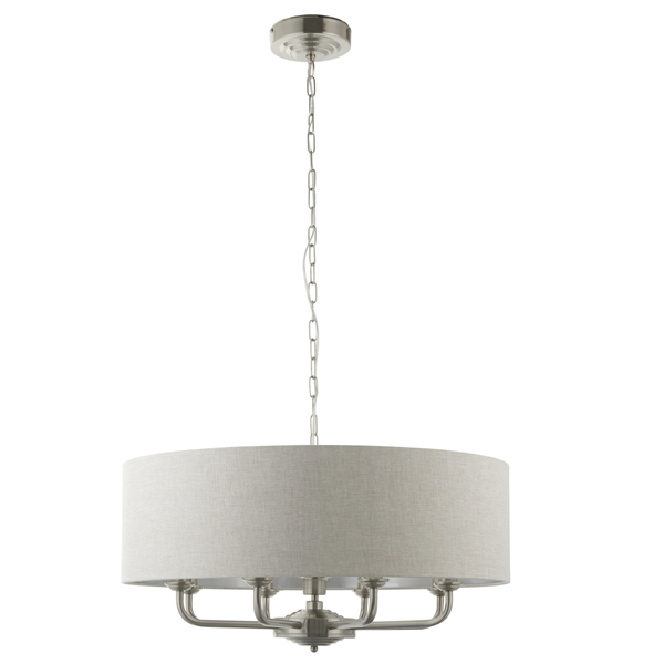 Żyrandol do salonu Highclere 99152 Endon łańcuch klasyczny beż chrom