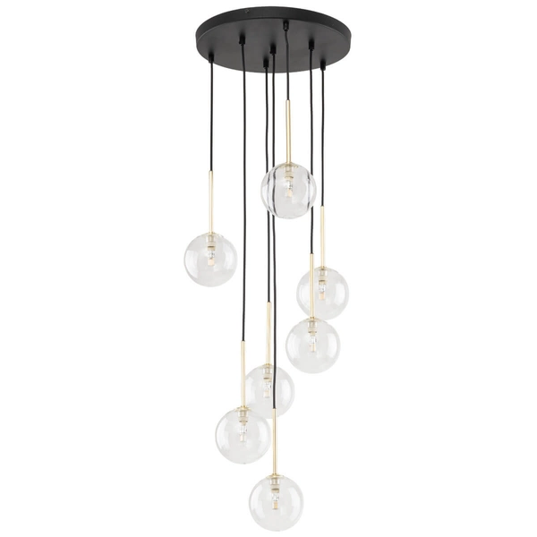 Zwisowa lampa Nilos 5362 kaskada balls bombki przezroczysta złota