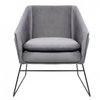 Fotel do salonu Emma MSE011000308.V23 King Home tapicerowany welur szary