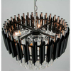 Kryształowa lampa wisząca Toledo 6260/4 8C BL glamour czarna chrom OUTLET