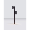 Stojąca lampa podwójna na taras MALONZO LE75160 LED 13W 3000K IP65 czarna