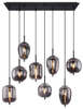 Lampa wisząca Blacky 15345-8 szklana czarna przydymiona
