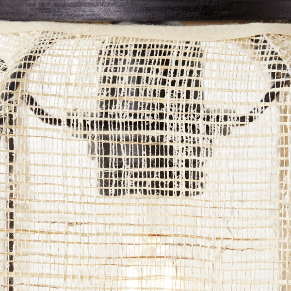 Lampa zwisowa boho Tanah 99602/76 owalna czarna beż
