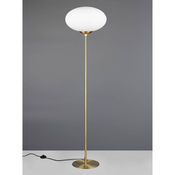 Podłogowa lampa salonowa FOMENTO 463100108 Trio bańka złoty biały