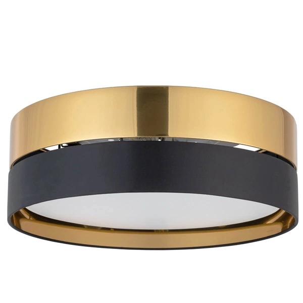 Sufitowa lampa metalowa Hilton 4180 TK Lighting okrągła czarna złota